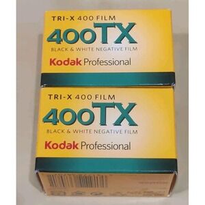 2 Kodak Professional 400TX Tri-X 400 Film 135-36 Black & White 24x36mm Exp 05/25